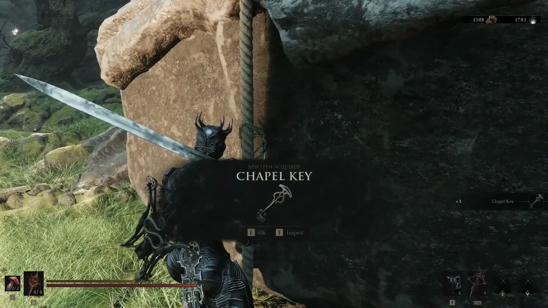 Chapel Key acquired beside the statue past Mushroom Village