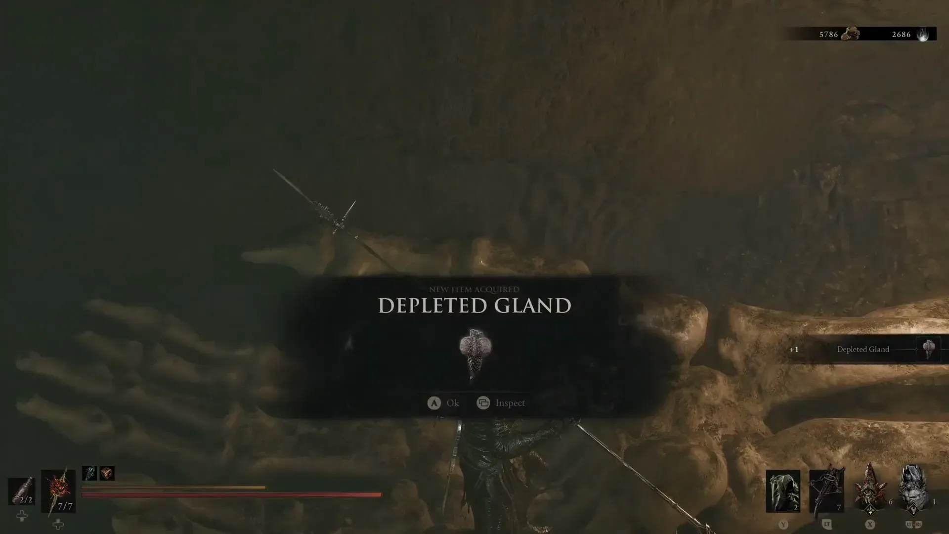 New item banner naming Depleted Gland