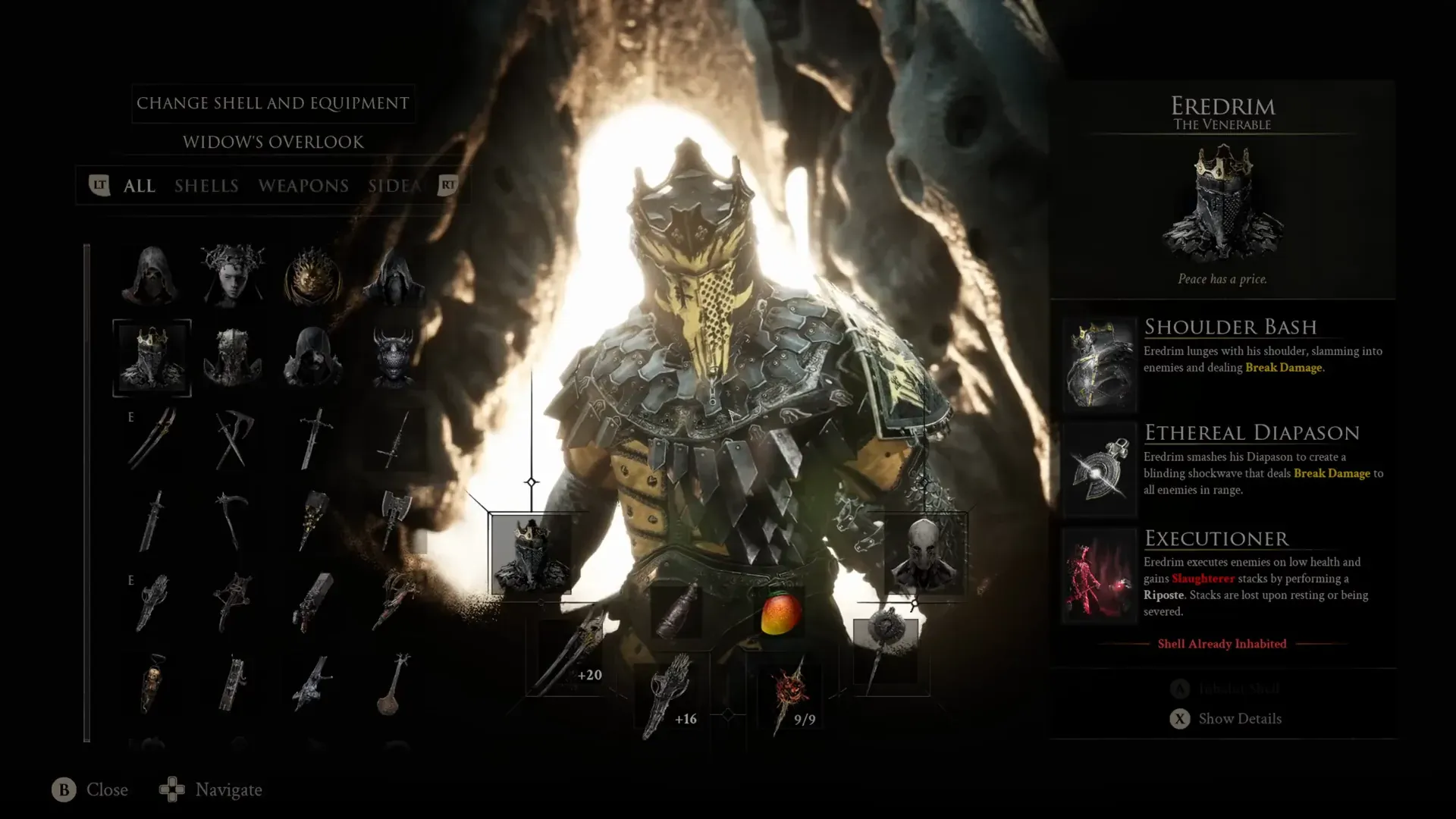 Eredrim using a shoulder slam to break an enemy