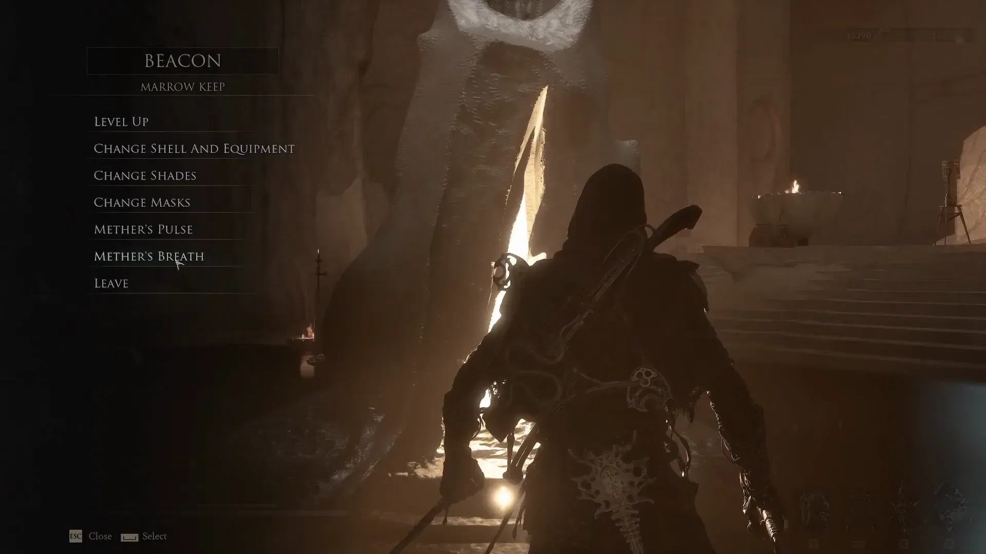 The Marrowkeep beacon list used to travel between cleansed beacons